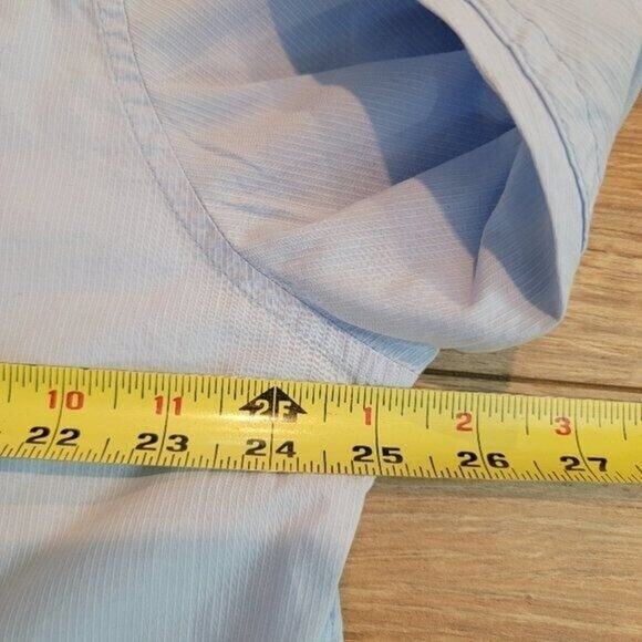 Five Four Dress Shirt Men's Sz 2XL Pinstripe Button Up Light Blue NWT - Picture 8 of 10